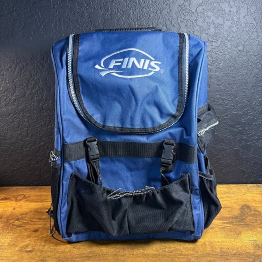 FINIS Team Swim Backpack Blue Nylon Gear Bag Unisex Large‎